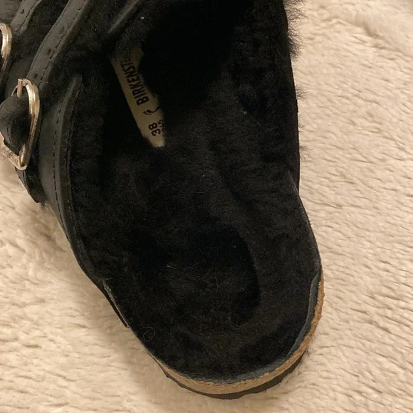 Birkenstock Blair Shearling slip on mules size 38 or 7.-75 - Picture 7 of 7